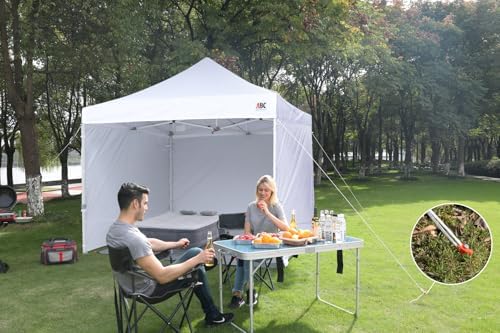 ABCCANOPY Ez Pop Up Canopy Tent with Sidewalls 10x10 Commercial -Series, Dark...