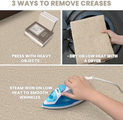 EARTHALL Washable Runner Rug, Non Slip Entryway Runner, 2x8 Ft, Sand/Beige