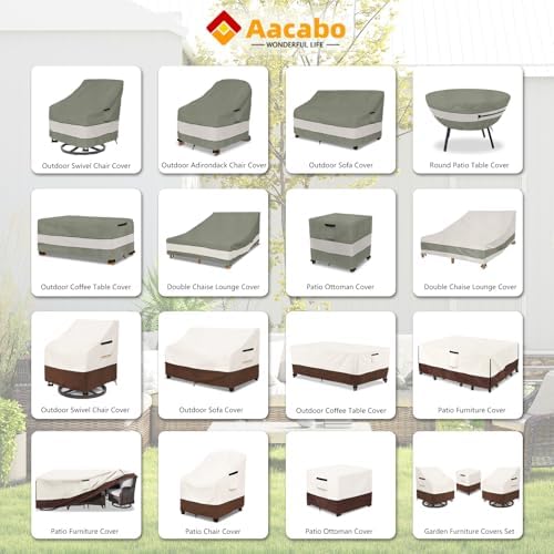 Patio Chair Covers Waterproof Patio Furniture Covers,33W x 37D x 38 H Inches ...