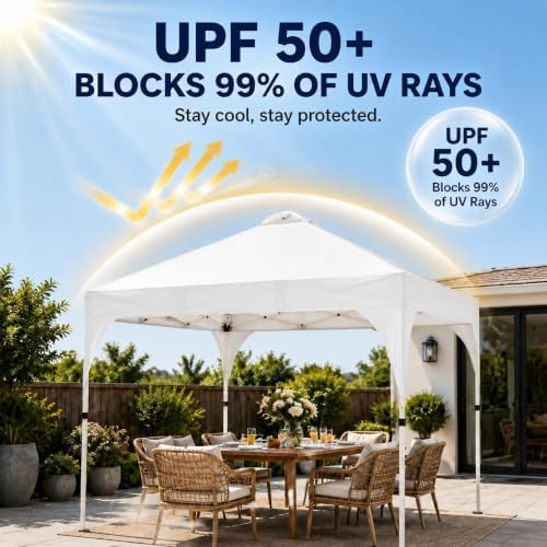 Yaheetech 10x10 Pop Up Canopy Tent for Outdoor Events, White