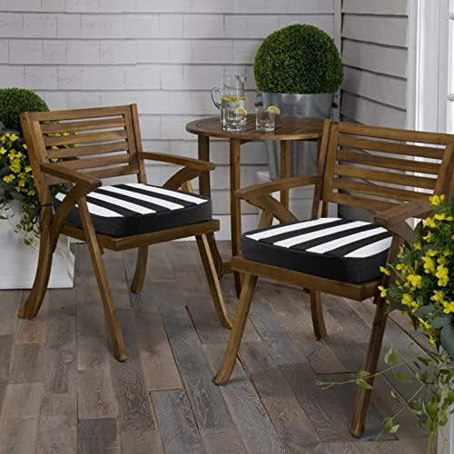 idee-home Outdoor Chair Cushions Set of 2, 17" x 17" D-Shaped