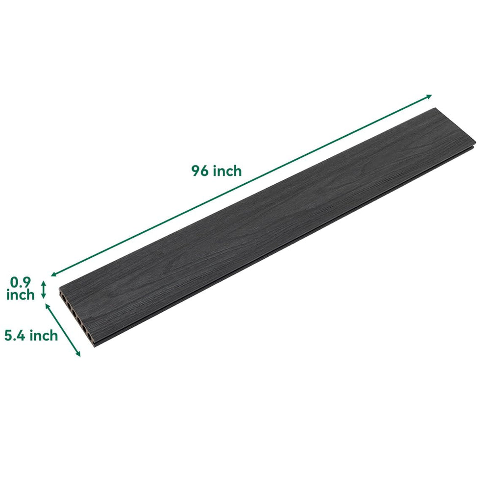 Outdoor Composite Decking Boards 96'' x 5.4'' x 0.9''...