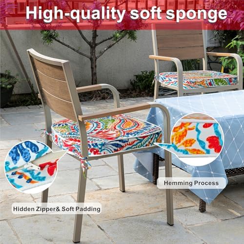 JMGBird Outside Chair Cushions Outdoor Cushions for Chairs