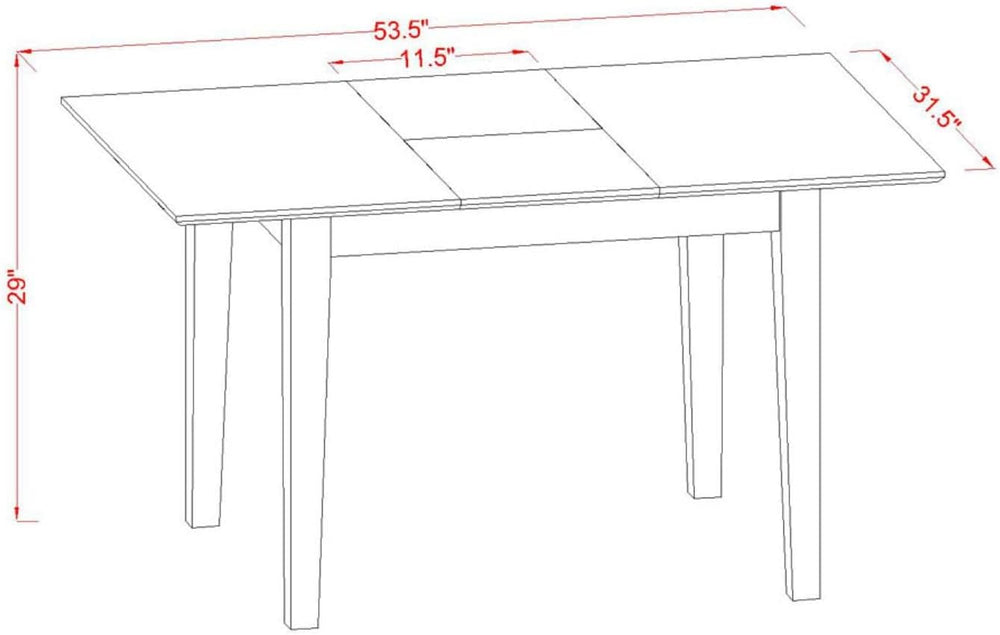 East West Furniture NOVA3-OAK-C 3 Piece Kitchen Table & Chairs Set Contai...