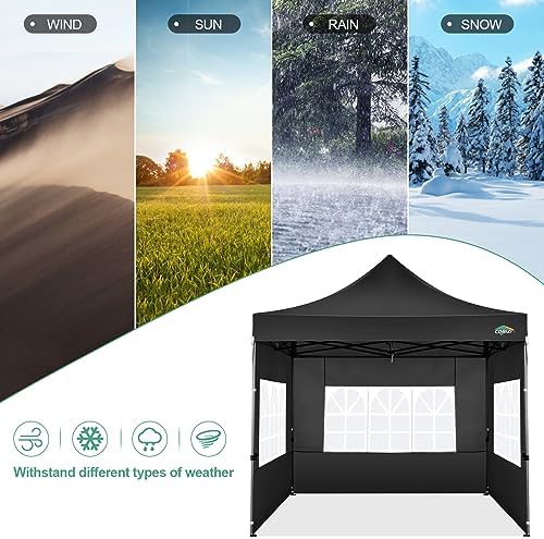 COBIZI 10x10 Heavy Duty Pop up Canopy Tent with Sidewalls Commercial Canopy