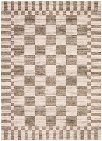 GarveeHome 9x12 Area Rugs for Living Room Washable Checkered Rug Bedroom