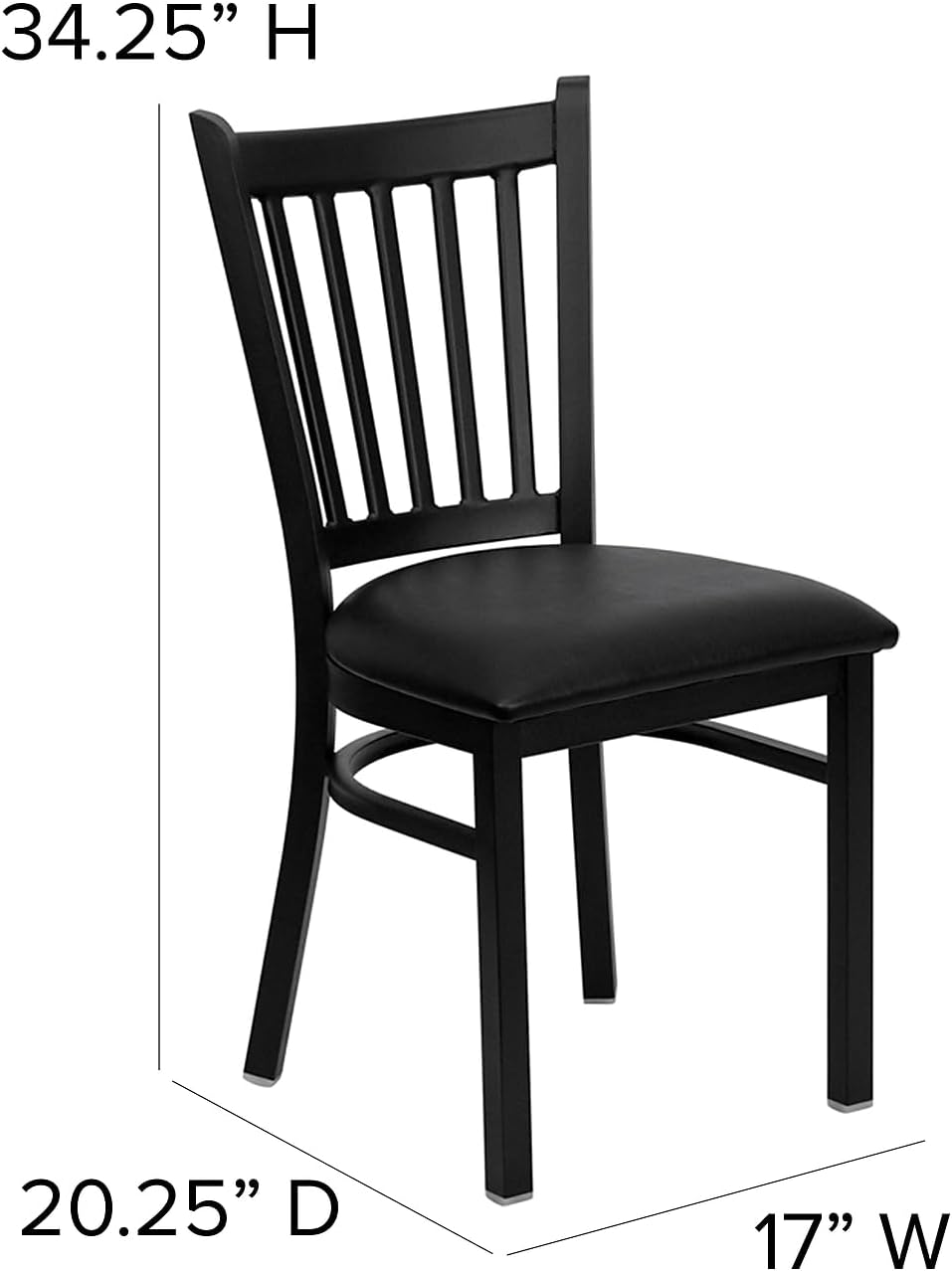 Flash Furniture Hercules Series Vertical Back Metal Restaurant Chairs, Uphols...