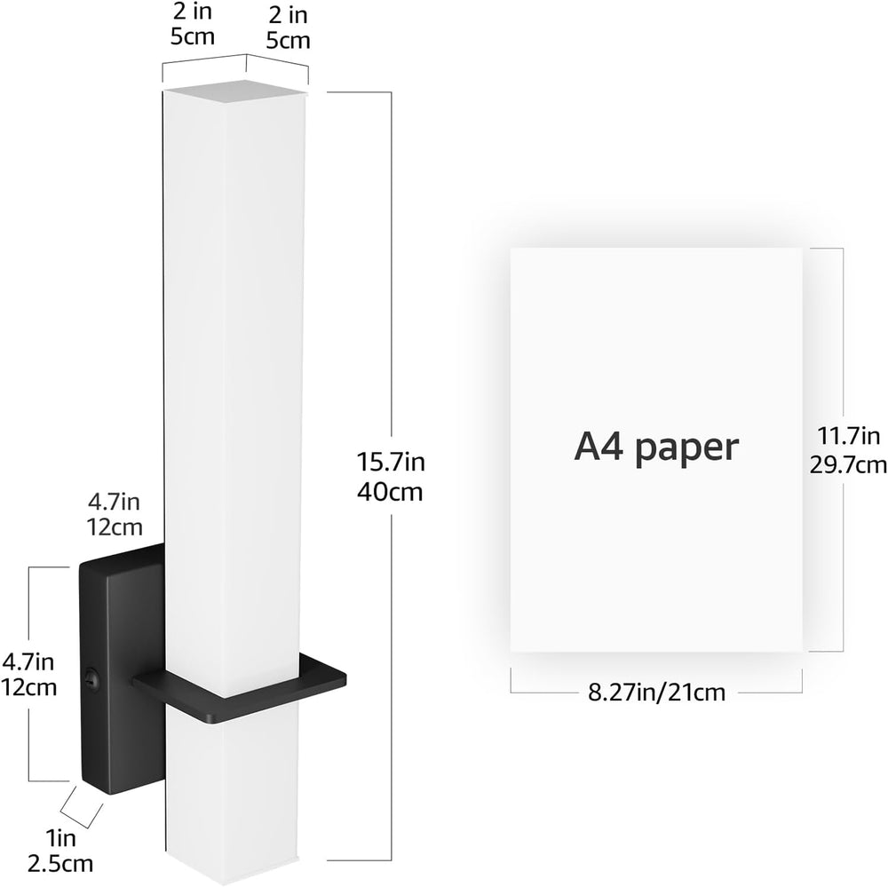 15.7inches Modern Led Wall Sconces,18W 3000K 1200Lumen Bathroom Vanity Wall L...