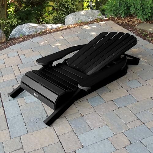 highwood Hamilton Made in the USA Folding and Reclining Adirondack Chair, Adu...