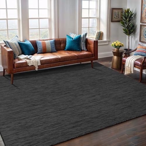 Washable Indoor Outdoor Rug 5x7 Weather Resistant Area Rugs Modern Solid for ...
