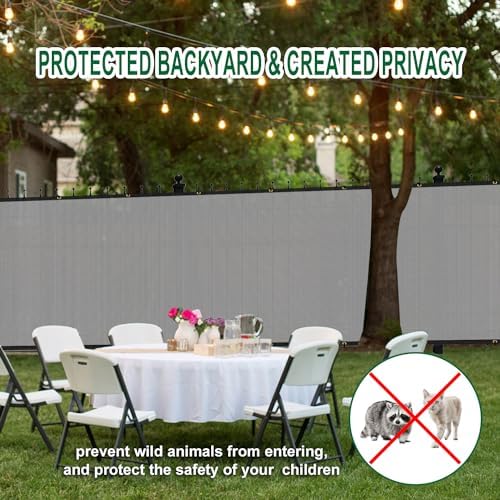 Privacy Fence Screen 6'x40' Outdoor Mesh Fencing Panels Temporary Fen...