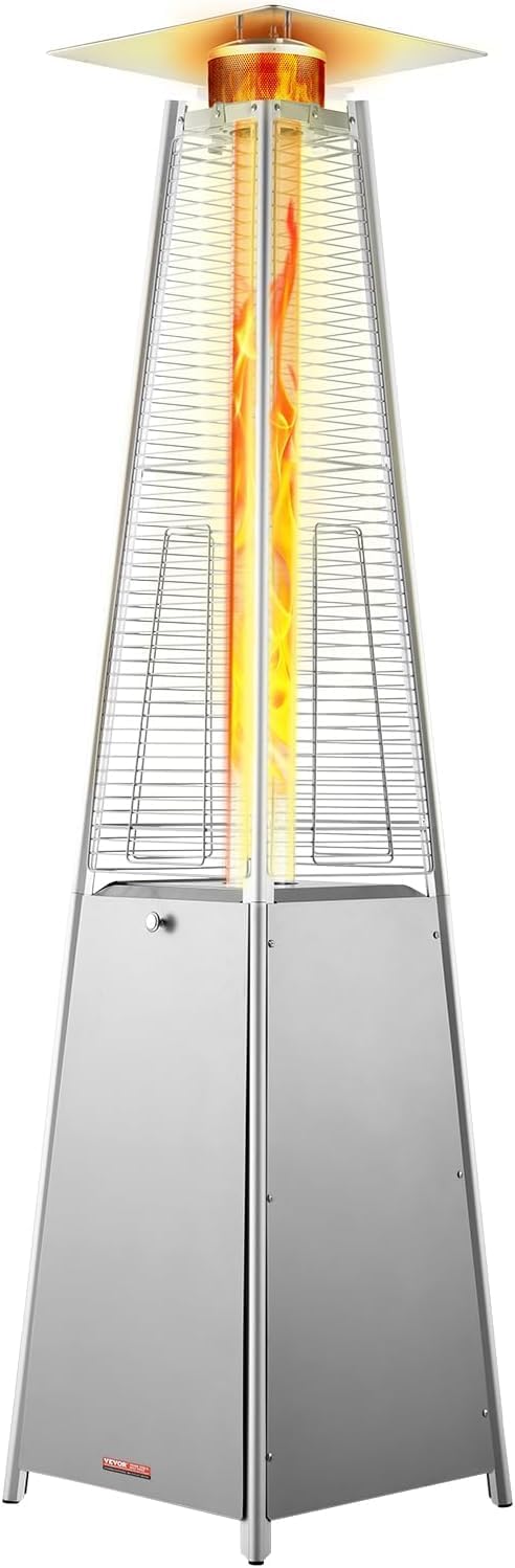 Patio Heater Glass Tube Replacement, 49.5 x 4" Replacement Parts with Ri...