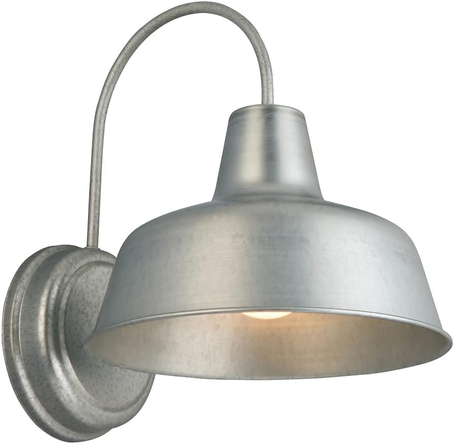 Design House Mason Farmhouse Gooseneck Barn Light, Outdoor Exterior Porch or ...