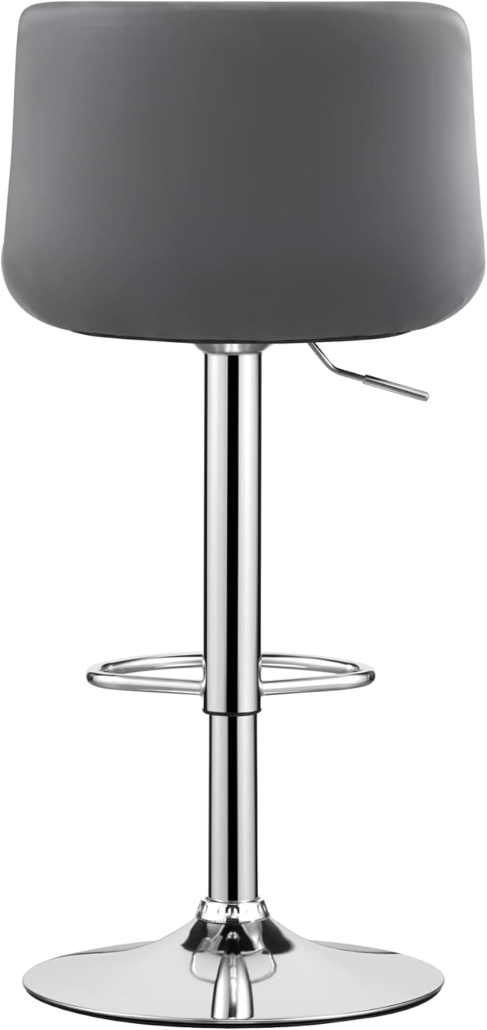 MINCETA Bar Stools,Modern Upholstered Swivel Stool with Back for Bar and Coun...