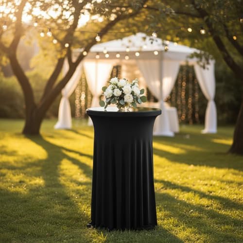 2 Pack Highboy Cocktail Table Cover Skirt Bar Tablecloth (32" x 43"...