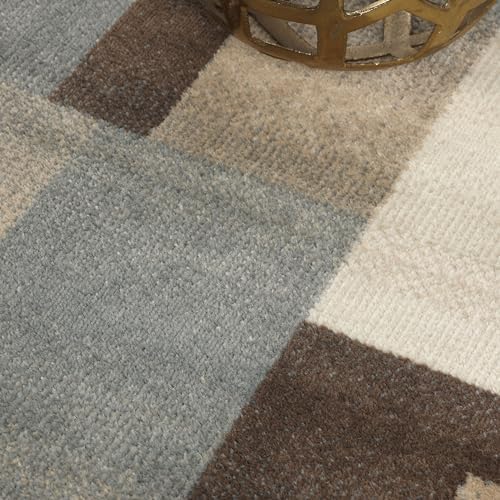 SUPERIOR Clifton Indoor Plush Area Rug, Easy Clean, 3'x5', A Grey