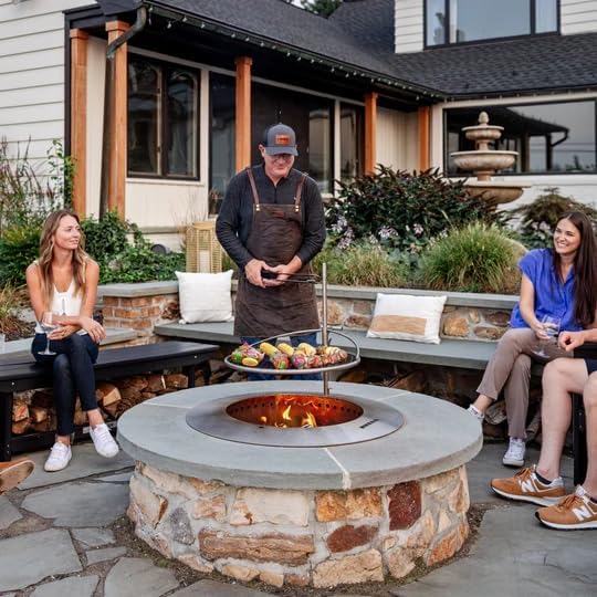 Breeo Zentro Fire Pit Insert - Stainless Steel, Round 30 in with Lid