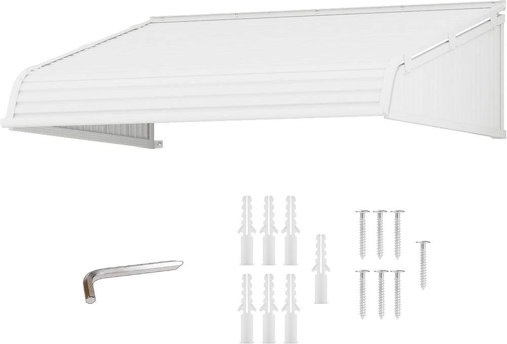 Kozyard Window Awning 72''W x 40''D with 2 Side Wings
