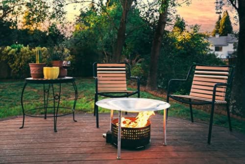 AL28 - Portable Fire Pit Heat Deflector, Lightweight Detachable Aluminum Shie...