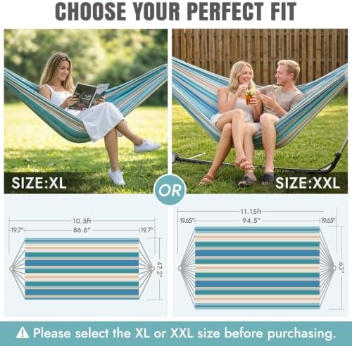 INNO STAGE Extra Large Double Hammock with Tree Straps, Carry Bag