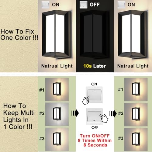 Sytmhoe Outdoor Wall-Porch-Light, Modern Exterior LED Wall Sconce,24W-Led Mat...