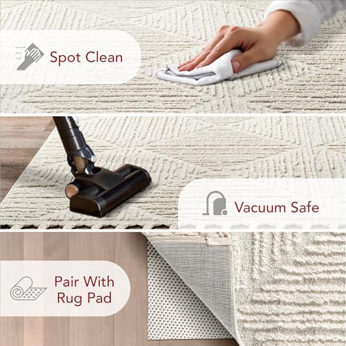 nuLOOM Kerry Cream Geometric Power Loomed Area Rug, 12' x 15'