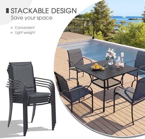 VICLLAX 3 Pieces Patio Dining Set for 2, Outdoor Furniture Set Includes 1 Sma...