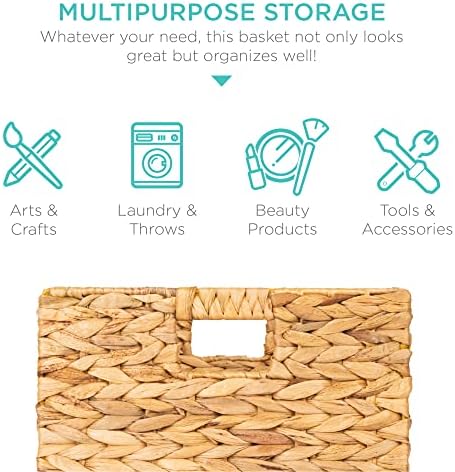Best Choice Products 12x12in Hyacinth Baskets, Rustic Set Of 5 Multipurpose C...