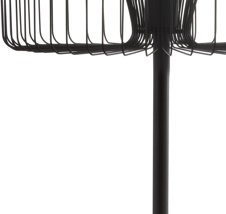 JONATHAN Y Gridley 61" Modern Industrial Metal LED Floor Lamp, Black