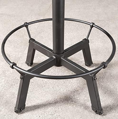 LOKKHAN 33.5-39.4 Inch Tall Industrial Bar Table-Adjustable Bar Height Bistro...
