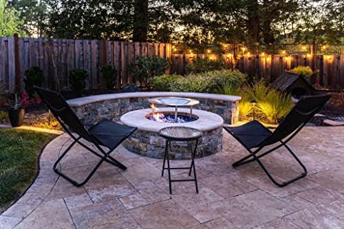 AL28 - Portable Fire Pit Heat Deflector, Lightweight Detachable Aluminum Shield Cover with 3 Extendable Legs