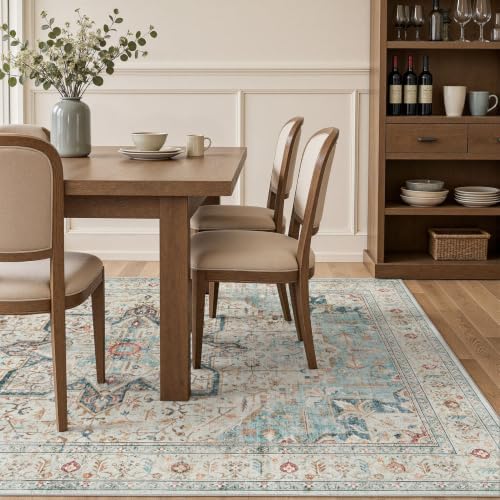 Tortania Area Rug 8x10 Living Room Rug Washable Soft Multi