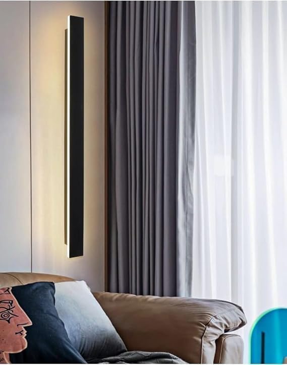 Hardwired Modern 32" LED Wall Sconce Light, Thin Slim 2" Wide, Matt...