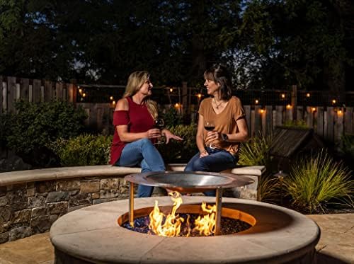 AL28 - Portable Fire Pit Heat Deflector, Lightweight Detachable Aluminum Shie...