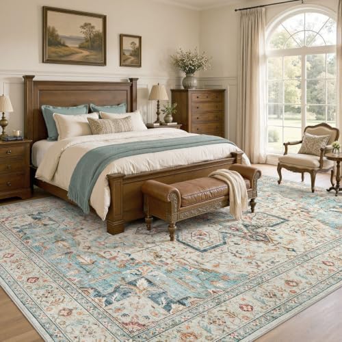 Tortania Area Rug 8x10 Living Room Rug Washable Soft Multi