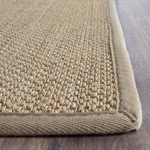 SAFAVIEH Area Rug 6x9 - Natural Fiber Collection - Maize & Linen Color, S...