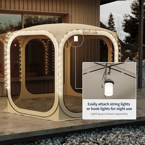East Oak Pop up Screen Tent with Mosquito Netting, Portable Screen House Cano...