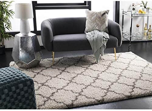 SAFAVIEH Hudson Shag Collection Area Rug - 10' x 14', Ivory & Gre...