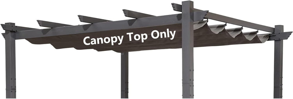 Pergola Shade Cover Replacement Canopy Top Compatible with 10 X 10 ft 6-Bar P...