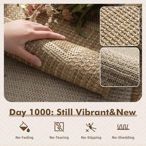 MontVoo-Outdoor Rug-Patio Rug 4x6 ft Polypropylene Indoor Outdoor Rugs Outdoo...