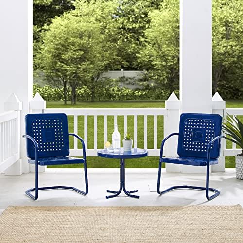 Crosley Furniture Bates 3-Piece Retro Metal Outdoor Patio Chair Set