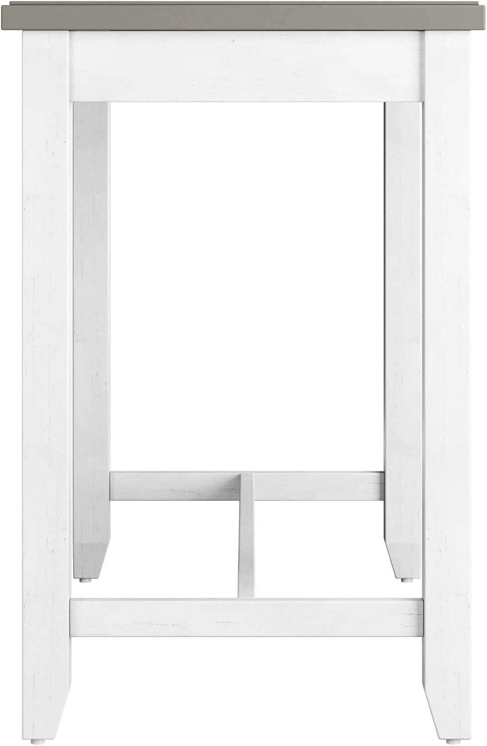 Hillsdale Furniture Hillsdale Clarion Side, Distressed Gray/Sea White Counter...