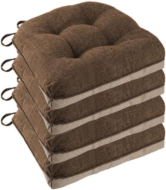 Chair Cushions for Dining Chairs Set of 4, 18"x18"x3", Coffee