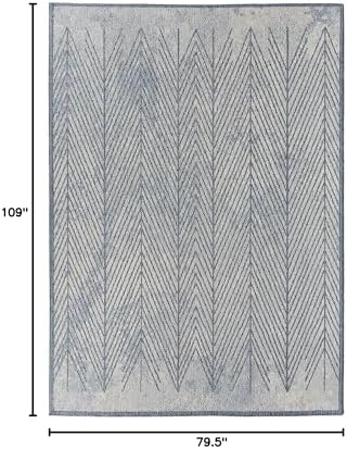 LUXE WEAVERS Blue 6x9 Geometric Area Rug