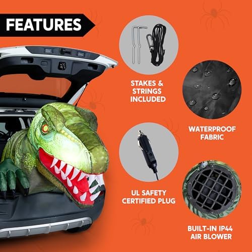 Joiedomi Animated Halloween Inflatable Outdoor Decorations, Trunk or Treat Ca...