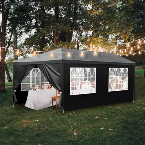 10x20 FT Party Tent, Outdoor Wedding Tents for Parties, Canopy Event Tent wit...