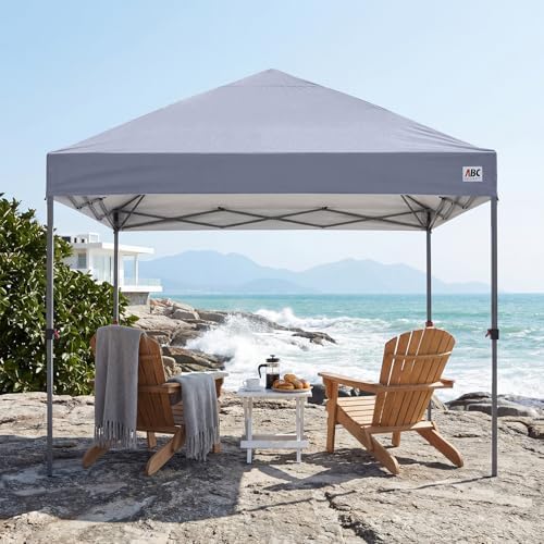 ABCCANOPY 8x8 Pop Up Canopy, Heavy Duty Weather Protection, Light Gray