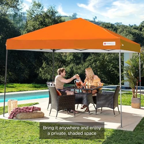 Best Choice Products 10x10 Pop Up Canopy Tent, EZ Setup, Orange
