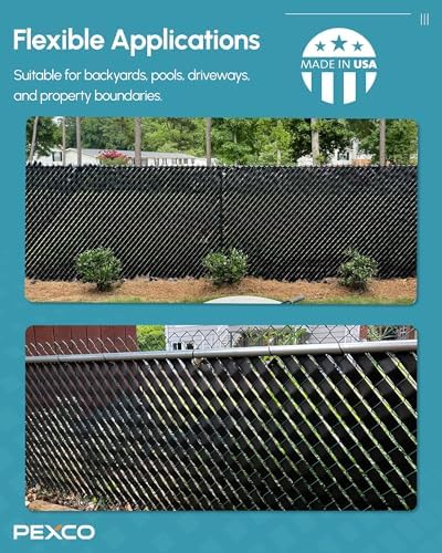 Pexco Privacy Slats for Chain Link Fence, 250 Ft, Black