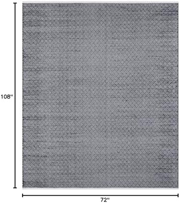 SAFAVIEH Boston Collection 6' x 9' Navy BOS680D Handmade Flatweave Co...
